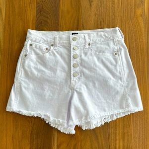 Gap Frayed High-Rise Jean Shorts